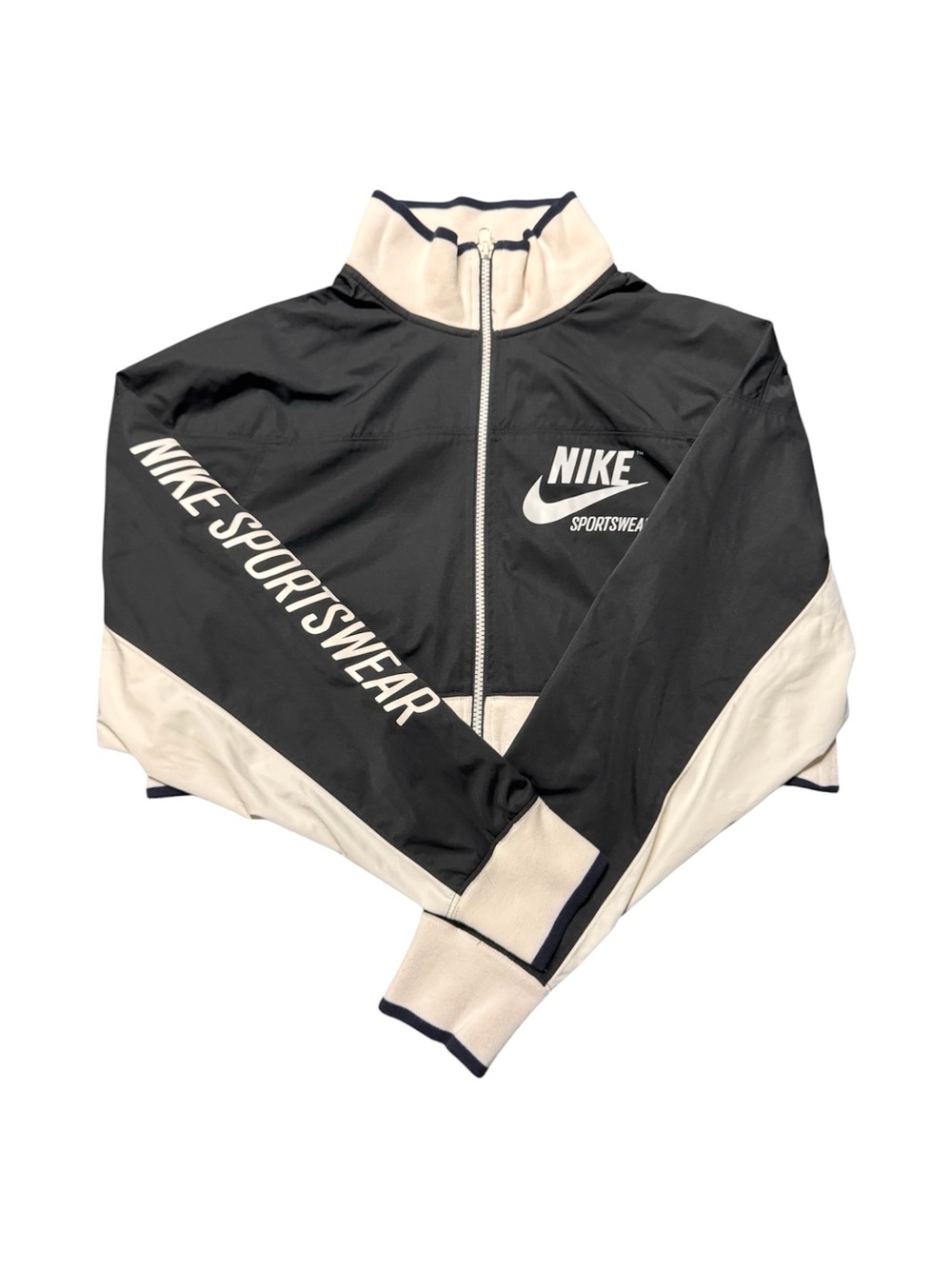 Nike Sportswear Full Zip Track Jacket Black Logo Jacket Women’s Size S